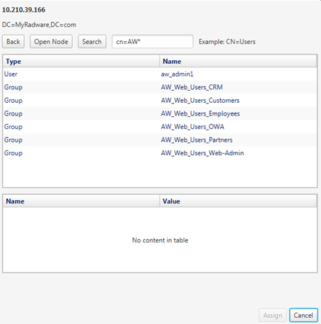 ldap exceeded limit radware